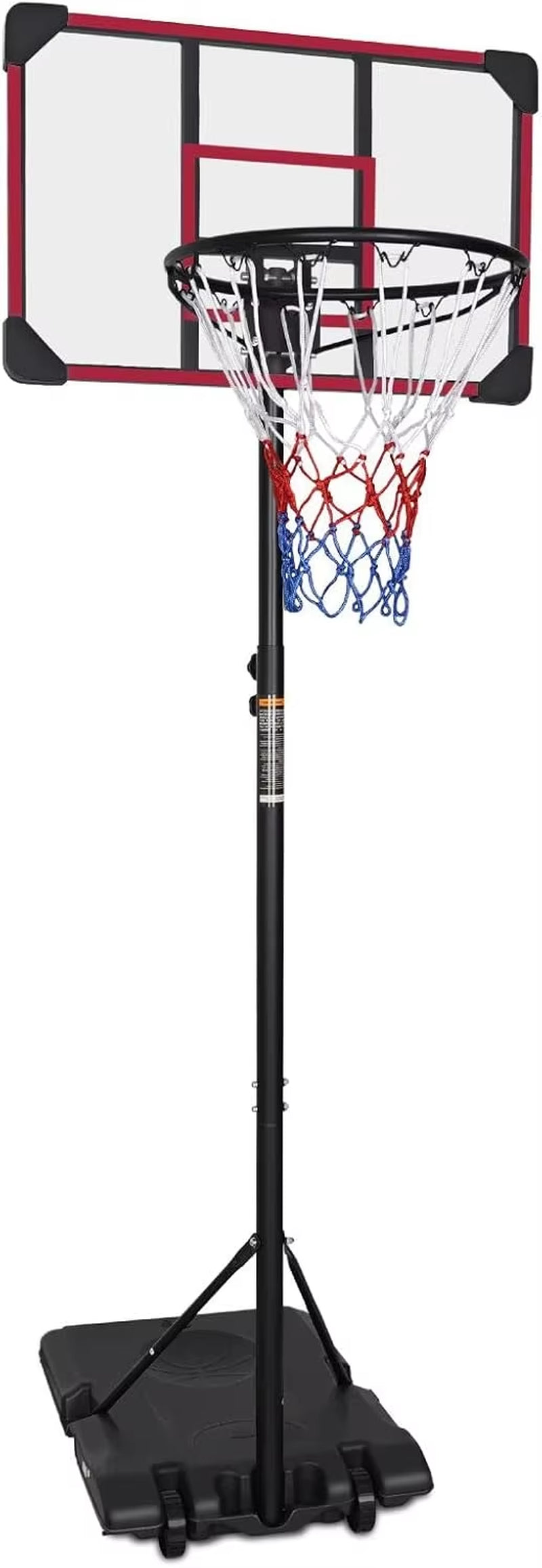 Portable Basketball Hoop Stand Free Basketball System with 28/44Inch Backboard Height Adjustable 7Ft/10Ft for Teenager Adult