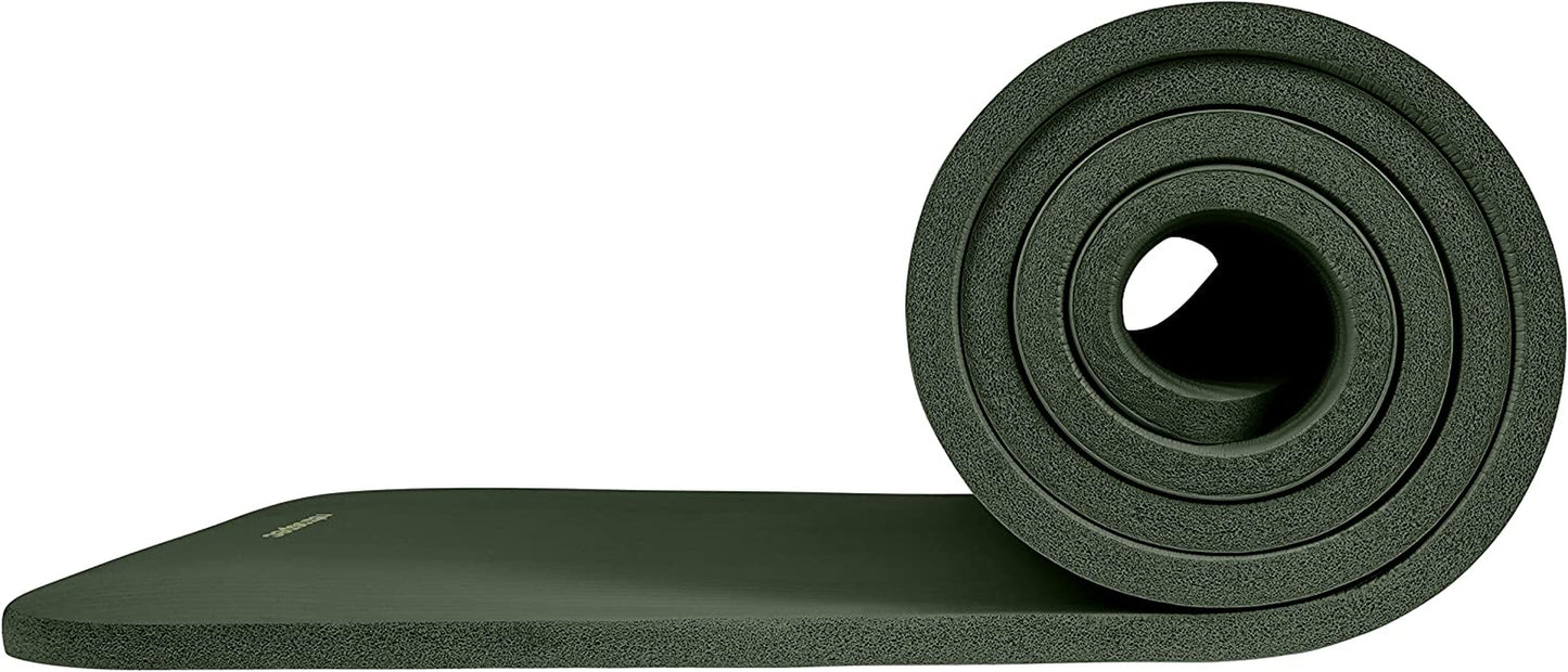 Solana Yoga Mat 1/2" Thick W/Nylon Strap for Men & Women - Non Slip Exercise Mat for Yoga, Pilates, Stretching, Floor & Fitness Workouts