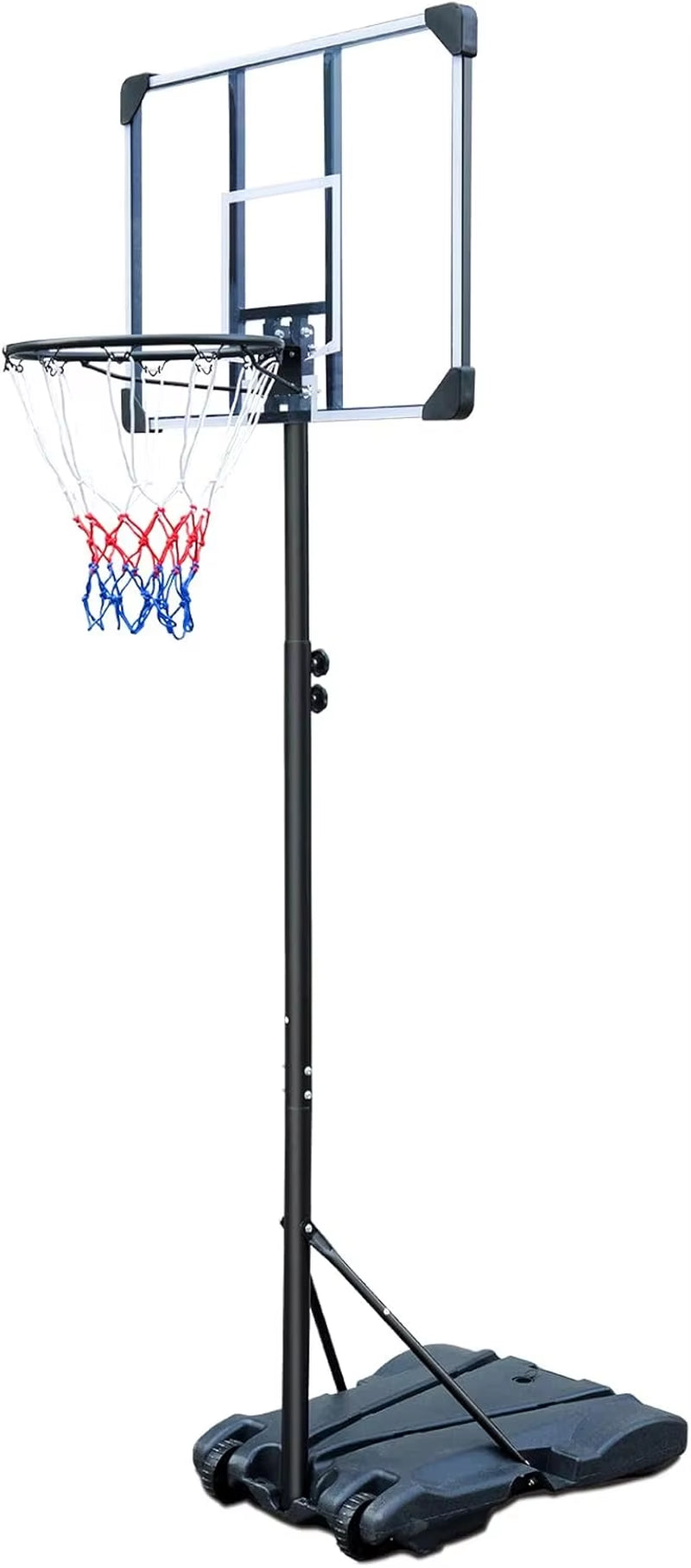 Portable Basketball Hoop Stand Free Basketball System with 28/44Inch Backboard Height Adjustable 7Ft/10Ft for Teenager Adult